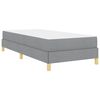 vidaXL Boxspringbett mit Matratze Hellgrau 80 x 200 cm Stoff