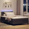 vidaXL Boxspringbett mit Matratze Dunkelbraun 120 x 200 cm Stoff