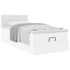 vidaXL Ottoman-Bett mit Matratze Wei&szlig; 90x190 cm Kunstleder