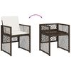 vidaXL 13-tlg. Garten-Essgruppe mit Kissen Braun Poly Rattan
