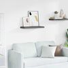 vidaXL Schweberegal Hochglanz-Grau 60x23,5x3,8 cm MDF