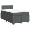 vidaXL Boxspringbett mit Matratze Dunkelgrau 120x190 cm Stoff