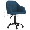 vidaXL Esszimmerst&uuml;hle 2 Stk. Drehbar Blau Samt