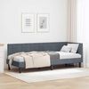 vidaXL Eckbettgestell mit Kopfteil Dunkelgrau 80 cm x 200 cm Samt