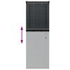 vidaXL Fensterjalousie mit Vorh&auml;ngen Schwarz Aluminium