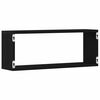 vidaXL Wandregale mit Regal 6 pcs Schwarz Eichen-Optik 60 x 15 x 23 cm