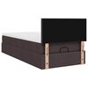 vidaXL Ottoman-Bett mit Matratze Dunkelbraun 90x200 cm Stoff