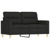 vidaXL 2-Sitzer-Sofa mit Kissen Schwarz 120 cm Stoff