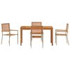 vidaXL Garten Essgruppe 5 pcs Beige Massivholz Akazie