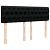 vidaXL Boxspringbett mit Matratze Schwarz 140x200 cm Stoff