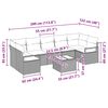 vidaXL Garten-Sofa-Set mit Kissen 8 pcs Hellgrau und Dunkelgrau