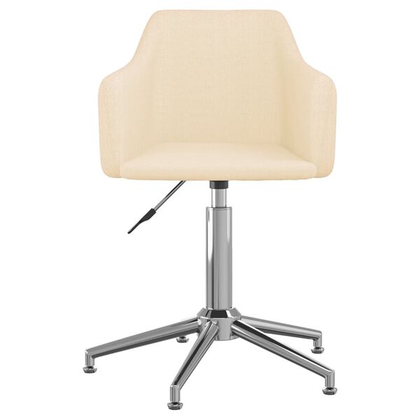 vidaXL Esszimmerst&uuml;hle 6 Stk. Drehbar Creme Stoff