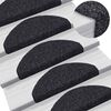 vidaXL Stufenmatten Selbstklebend 20 Stk. 65x21x4 cm Schwarz Halbrund Gro&szlig;