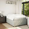 vidaXL Boxspringbett mit Matratze Hellgrau 120x200 cm Samt