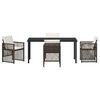 vidaXL Garten Essgruppe 5 pcs Braun Poly-Rattan