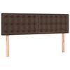 vidaXL Boxspringbett mit Matratze & LED Braun 140x200 cm Kunstleder