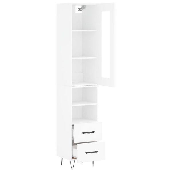 vidaXL Highboard Wei&szlig; 34,5x34x180 cm Holzwerkstoff