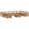 vidaXL Sofagarnituren 10 pcs Natur Massivholz Akazie