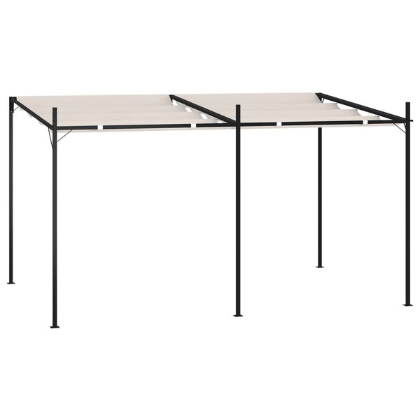 vidaXL Pavillon mit Ausziehbarem Dach 400x300x233 cm Creme