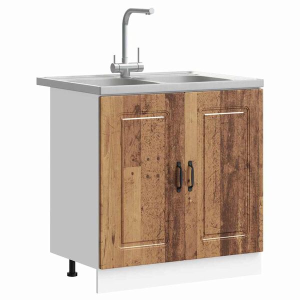vidaXL K&uuml;chenschrank Kalmar Altholz 80 x 46 x 81.5 cm Holzwerkstoff