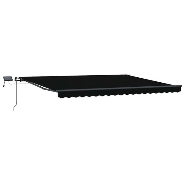 vidaXL Einziehbare Markise Schwarz 400 x 350 cm Stoff