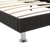 vidaXL Bett mit Matratze Dunkelgrau Stoff 160 x 200 cm