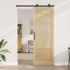 vidaXL Schiebet&uuml;r ORKDAL Braun 83 x 232 cm Massives Kiefernholz