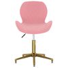 vidaXL Esszimmerst&uuml;hle 2 Stk. Drehbar Rosa Samt
