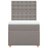 vidaXL Boxspringbett mit Matratze Taupe 90x190 cm Stoff