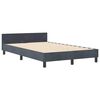 vidaXL Boxspringbett mit Kopfteil Dunkelgrau 120 x 190 cm Samt