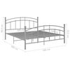 vidaXL Bettgestell Grau Metall 180x200 cm