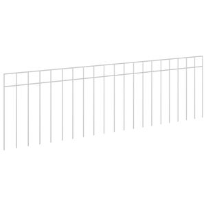 vidaXL Gartenzaun-Paneel 24 stk. 100 x 30 cm Verzinkter Stahl Silber