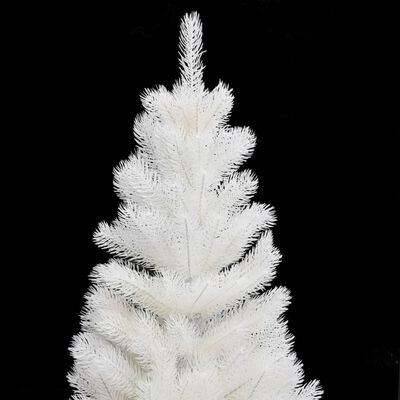 vidaXL Künstlicher Weihnachtsbaum mit Beleuchtung Weiß 90 cm