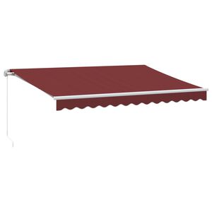 vidaXL Markise Manuell Weinrot 350x250 cm