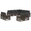 vidaXL Gartensofa-set 11 stk. 11-Sitzer Grau und Dunkelgrau