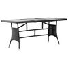 vidaXL Gartentisch Schwarz 170x80x74 cm Poly Rattan