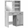 vidaXL Schminktischset mit LED 2 pcs Graues Sonoma Holzwerkstoff