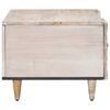 vidaXL Couchtisch Wei&szlig; 100 x 54 x 40 cm Massivholz Mango