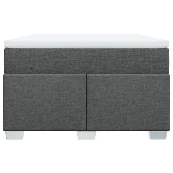 vidaXL Boxspringbett mit Matratze Dunkelgrau 120x200 cm Stoff