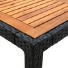 vidaXL 5-tlg. Garten-Essgruppe mit Kissen Poly Rattan Schwarz