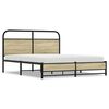 vidaXL Metallbett ohne Matratze Sonoma-Eiche 160x200 cm