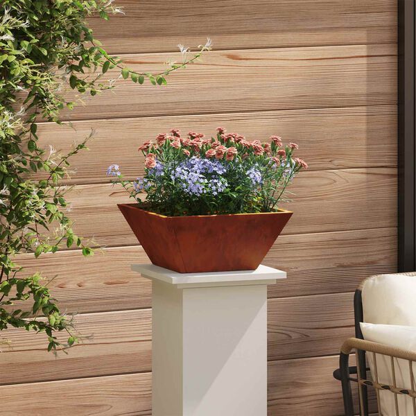vidaXL Garten-Pflanzgef&auml;&szlig; 5 pcs Rostig 35 x 35 x 15 cm Wetterfeststahl