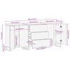 vidaXL Sideboard Braun Massivholz Mango