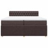vidaXL Boxspringbett mit Matratze Dunkelbraun 200x200 cm Stoff