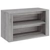 vidaXL Schuhregal Grau Sonoma 75x35x45 cm Holzwerkstoff