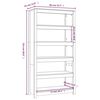 vidaXL B&uuml;cherregal Wei&szlig; 80x35x154 cm Massivholz Kiefer