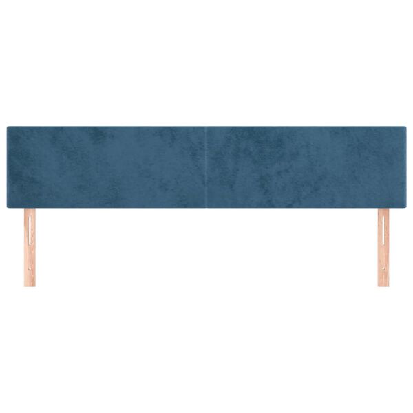 vidaXL Kopfteile 2 Stk. Dunkelblau 90x5x78/88 cm Samt