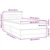 vidaXL Boxspringbett mit Matratze Hellgrau 100x210 cm Samt
