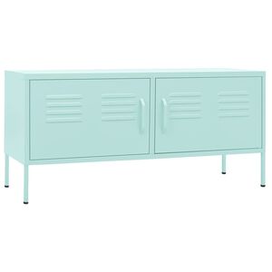vidaXL TV-Schrank Minzgr&uuml;n 105x35x50 cm Stahl