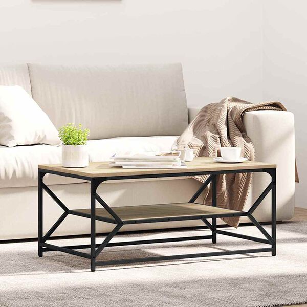 vidaXL Couchtisch Sonoma-Eiche 90 x 50 x 40 cm
